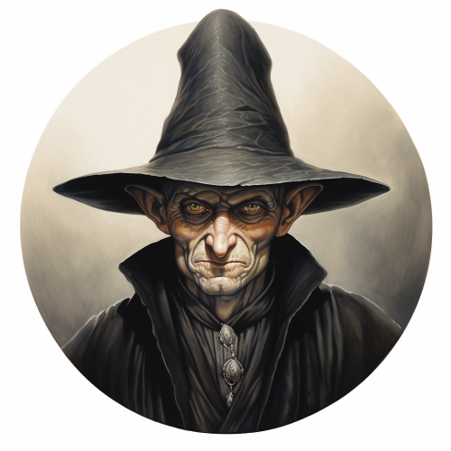 Bald elf in black hat, modern style