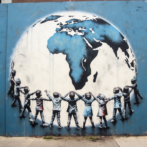 Children Round Dance Around Earth