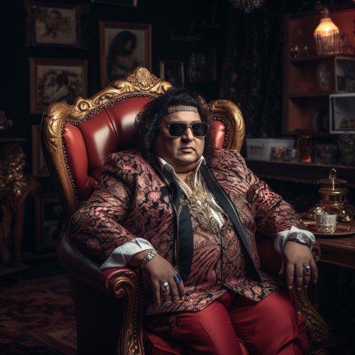 Bappi Lahiri in elegant cinematic styling