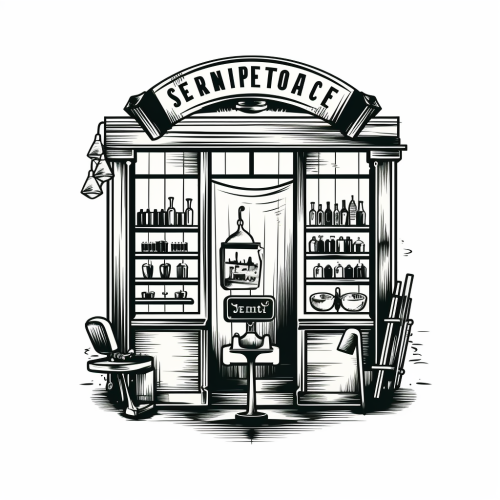 Outline of a classic barbershop