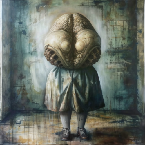 Baroque Body Horror Cybernetic Enemies