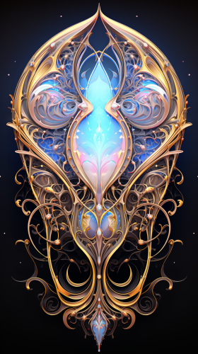 Colorful Stained Glass Manta Ray Art