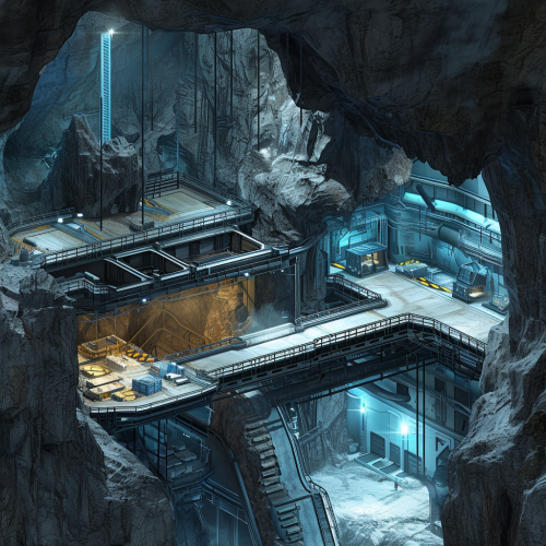 3D blueprints of the Batcave