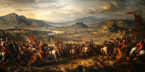 Historic Battle of Vienna Painting