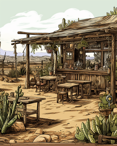 BBQ restaurant in the Sonoran Desert