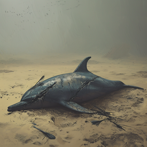 Beached Dolphin with Arrowheads Beached Dolphin with Arrowheads