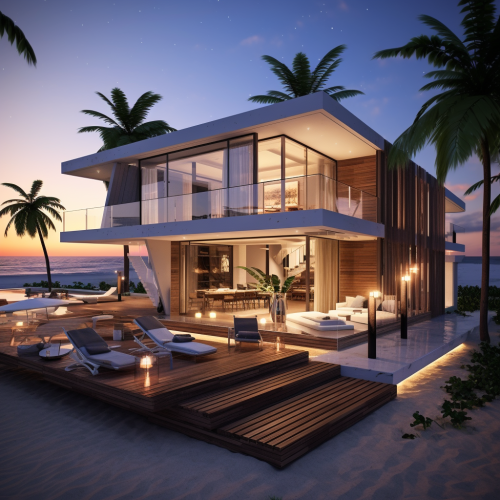 Beachfront residence with modern design