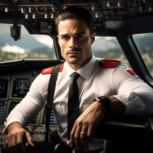 Airplane steward showcasing perfection