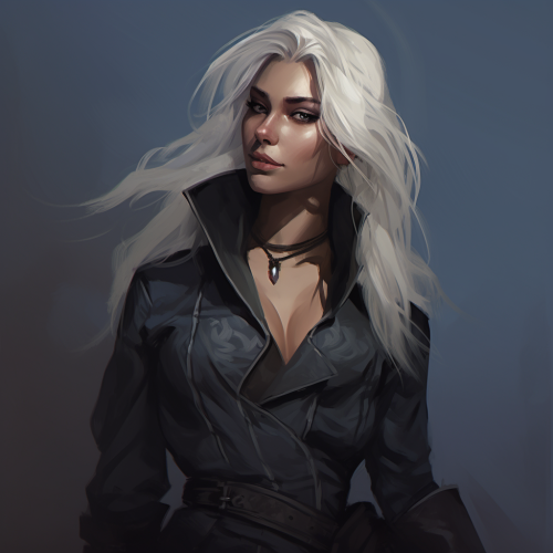 Beautiful Drow Woman in Modern Attire
