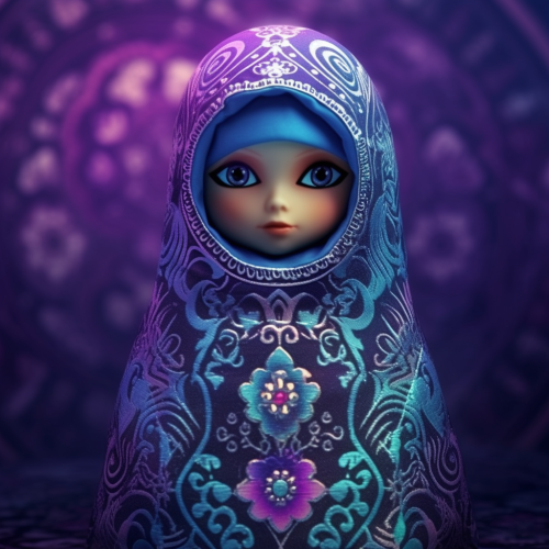Beautiful Matryoshka Doll with Russian-Pakistani Fusion