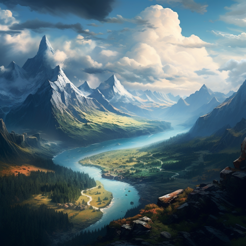 Beautiful mountain view photo