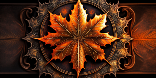 Vivid Orange Canadian Maple Leaf Vivid Orange Canadian Maple Leaf