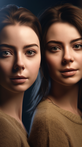 Twin Woman Portrait Photography