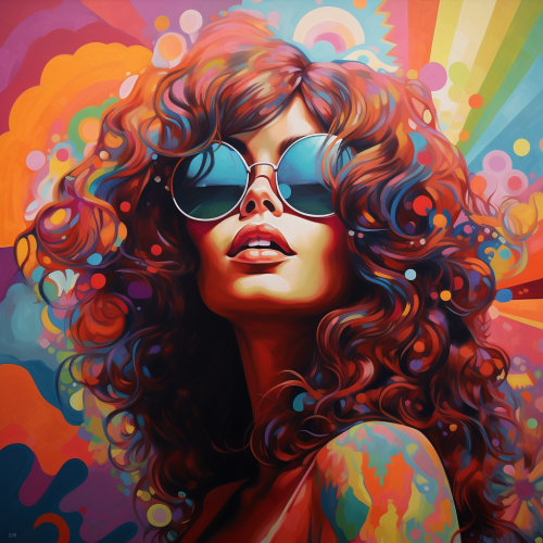 Beautiful woman with a groovy vibe