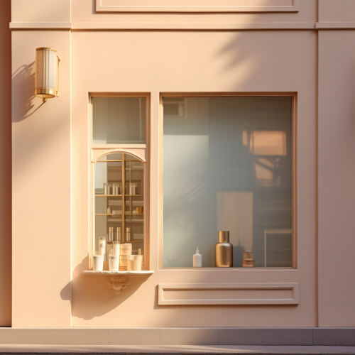 Stylish window shades for beauty salon