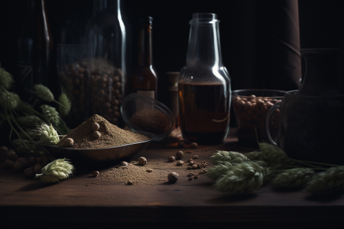 Beer ingredients in close-up