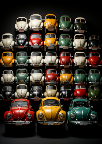 Beetle Volkswagen Pop Art Collage