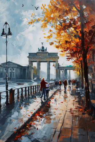 View of Berlin on a Cool Autumn Day