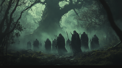 Berserkers guarding king misty forest