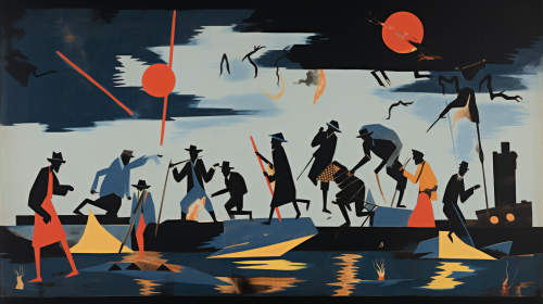 Bidebarble illustration by Jacob Lawrence