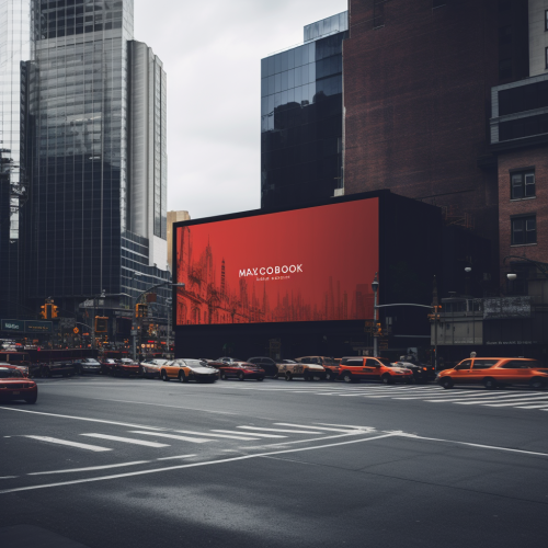 Realistic billboard mockup for advertising