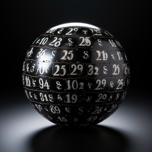 Shiny bingo ball with metallic glitter