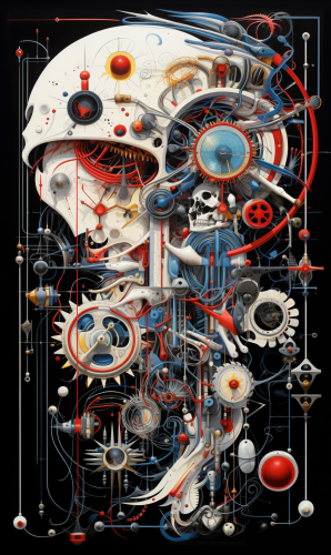 Psychedelic rebirth of biomechanical moon war machine