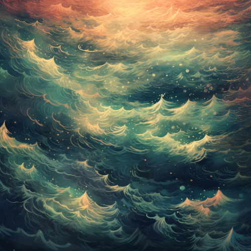 Beautiful bird's-eye view of a milky wave