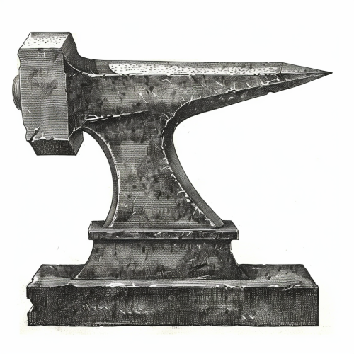 Black Anvil Engraved Illustration