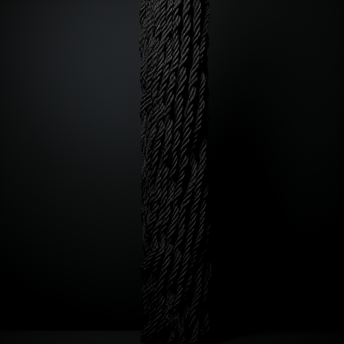Black braided vertical pole made of nylon