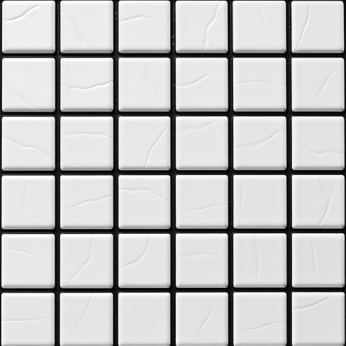 Black ceramic tiles with white grout pattern