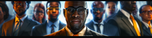 Black executive men leaders banner