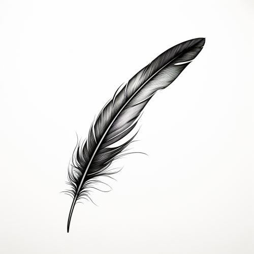 Simple Black Feather Sketch Simple Black Feather Sketch