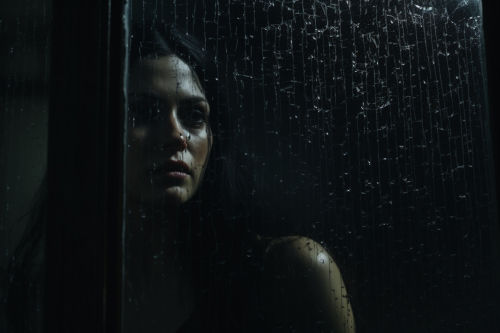 Scratches on black film