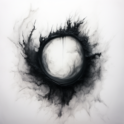 Image of black gaping portal mist