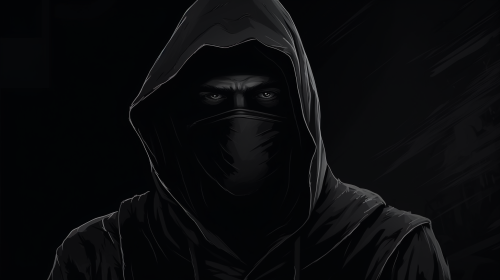 Dark silhouette of a man against a wall