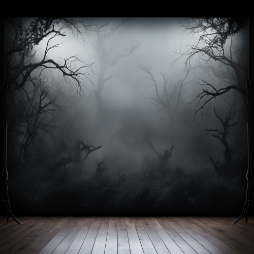 A striking black limbo backdrop