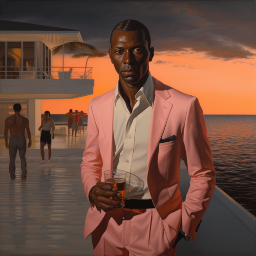 Black man beach club Miami