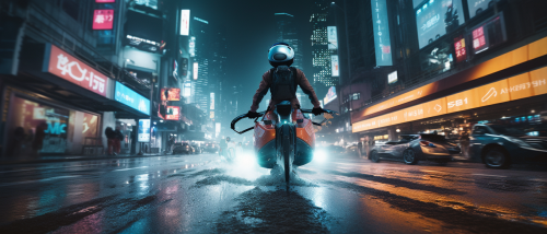 Black manta water skiing in Hong Kong