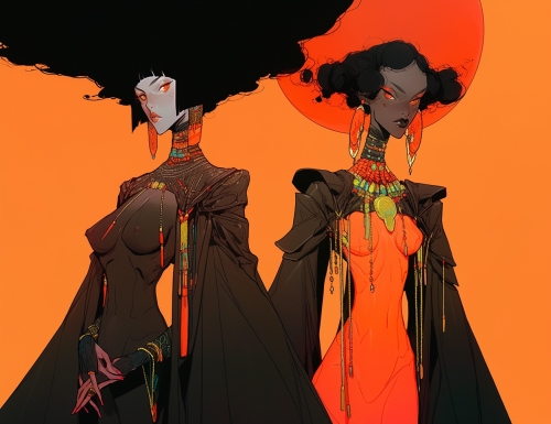 Stylish Black Orange Fashion Halloween Theme