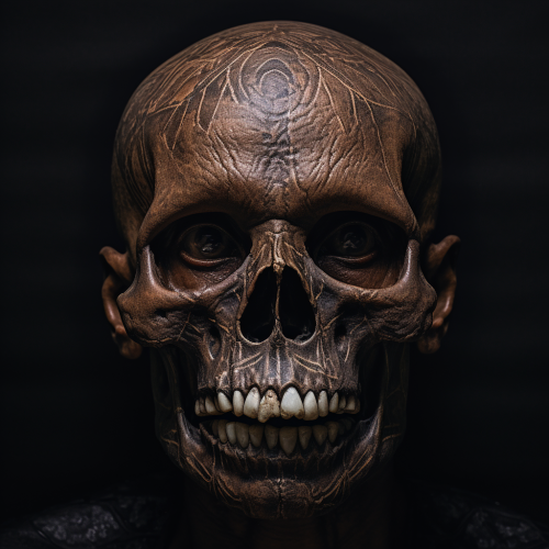 Skull of a black person