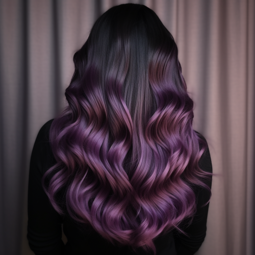 Elegant black and purple design