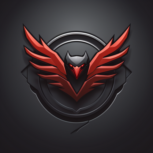 Black and Red Falcon Logo