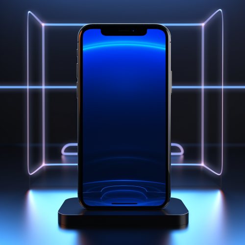 Black reflex iPhone mockup