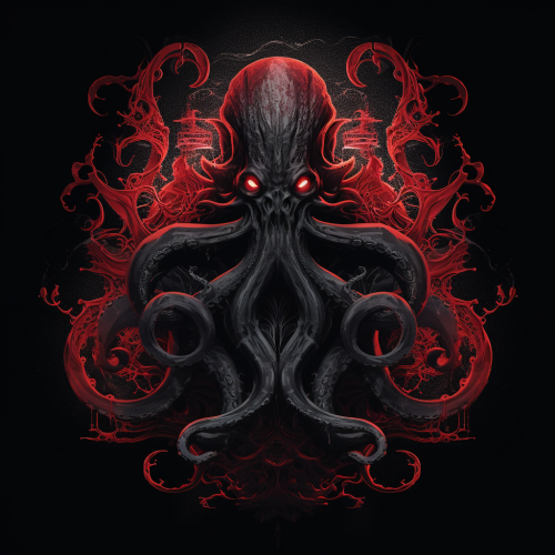 Simple black monster illustration