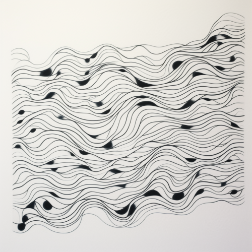 Hand drawn squiggle line on white paper