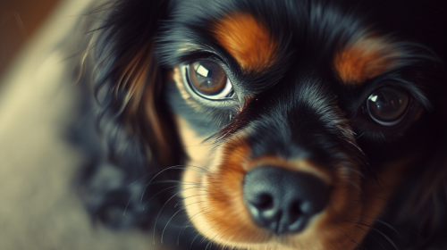 Black and Tan Cavalier King Charles Puppy