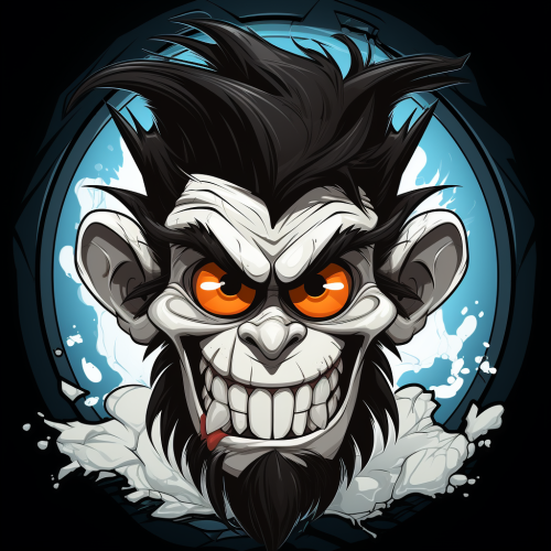 Troll logo design with black and white colors