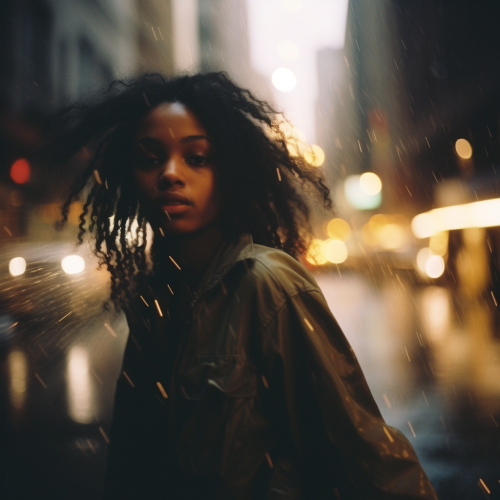 30-year-old Black girl with money in hand