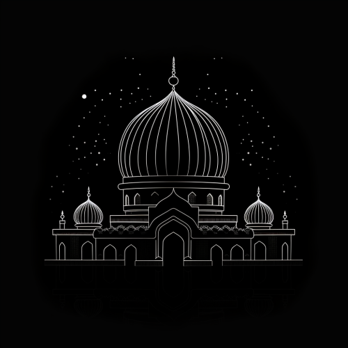 Dome Silhouette on Black Background